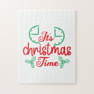 Merry Xmas It Is Christmas Time Jigsaw Puzzle