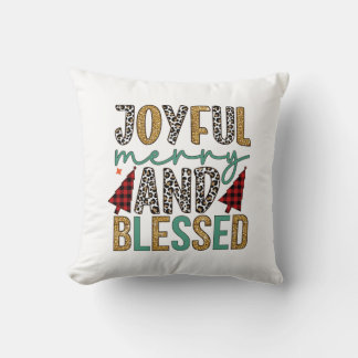 Merry Xmas Joyful Merry And Blessed Cushion