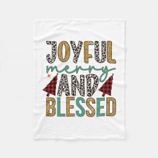 Merry Xmas Joyful Merry And Blessed Fleece Blanket