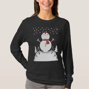 Merry Xmas Let It Snow Snowman Christmas Snowflak T-Shirt