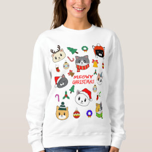 MERRY XMAS, Meowy Catmas Tree, Cat Christmas Gift Sweatshirt