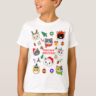 MERRY XMAS, Meowy Catmas Tree, Cat Christmas Gift T-Shirt