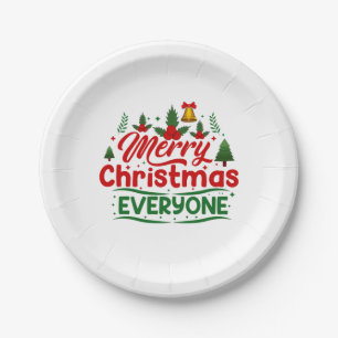 Merry Xmas Merry Christmas Everyones Paper Plate
