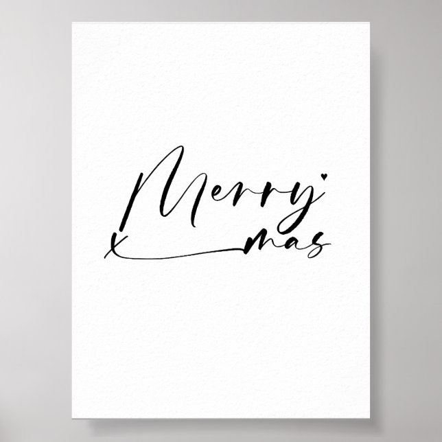 Merry Xmas - minimalistic typography poster (Front)