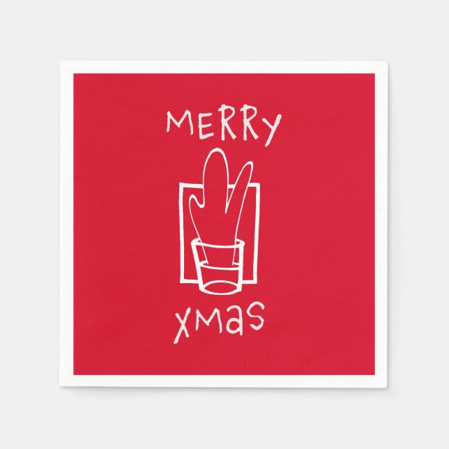 Merry Xmas Napkin (Front)