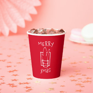 Merry Xmas Paper Cups