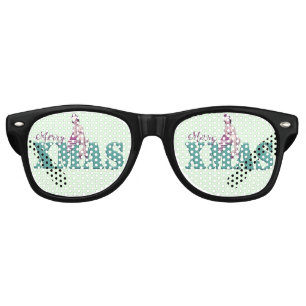 Merry XMAS! Pin-Up Christmass party shade Retro Sunglasses