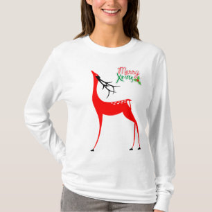 Merry Xmas Reindeer Women's Tshirt
