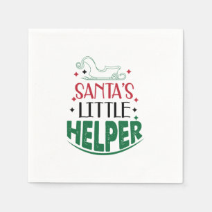 Merry Xmas Santas Little Helper Napkin
