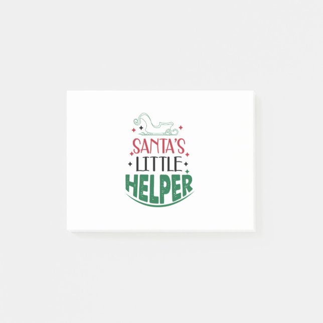 Merry Xmas Santas Little Helper Post-it Notes (Front)