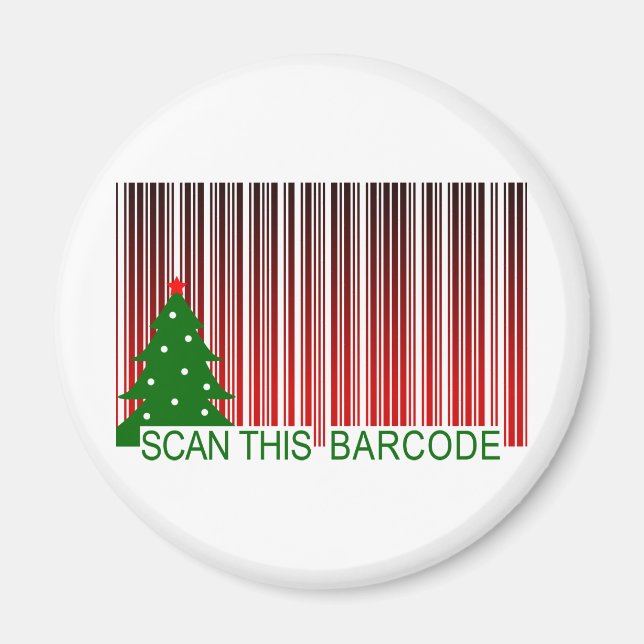 MERRY XMAS : scan this barcode Magnet (Front)