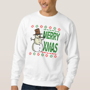 Merry Xmas Snowman Ugly Christmas Sweater
