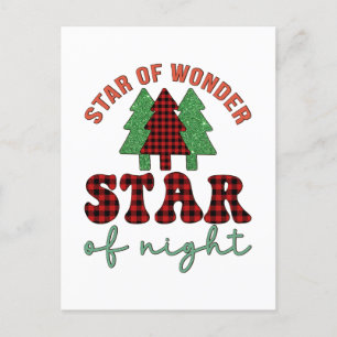 Merry Xmas Star Of Wonder Star Of Night Holiday Postcard