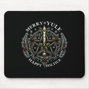Merry Yule & Happy Solstice Mouse Pad