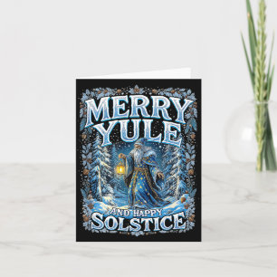 Merry Yule And Happy Solstice Mystic Winter Quote  Card