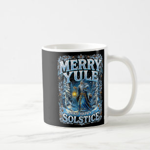 Merry Yule And Happy Solstice Mystic Winter Quote  Coffee Mug