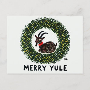 Merry Yule Goat                                    Holiday Postcard