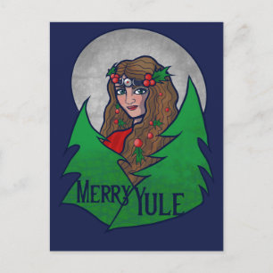 Merry Yule Goddess Art  Postcard