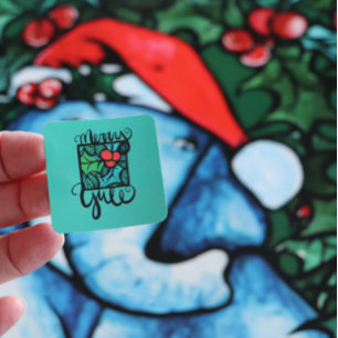 Merry Yule                                         Square Sticker