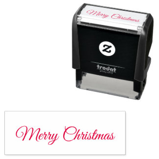 Merrychristmas script  self-inking stamp