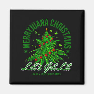 Merryjuana Christmas Christmas Weed T Roll Magnet