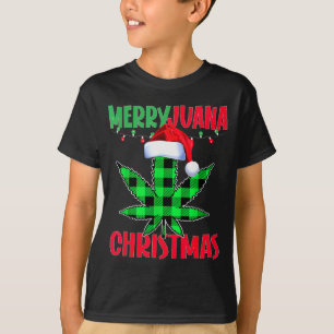 Merryjuana Weed Leaf Funny Christmas Pajama X-mas T-Shirt