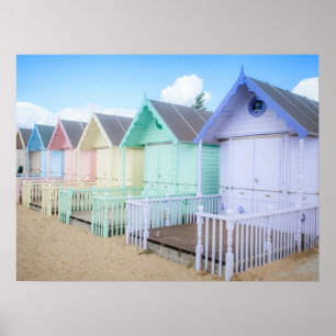 Mersea Island Beach Huts Poster