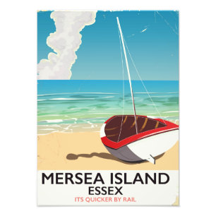 Mersea Island Essex Vintage poster