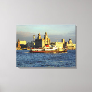 Mersey Ferry & Liverpool Waterfront Canvas Print