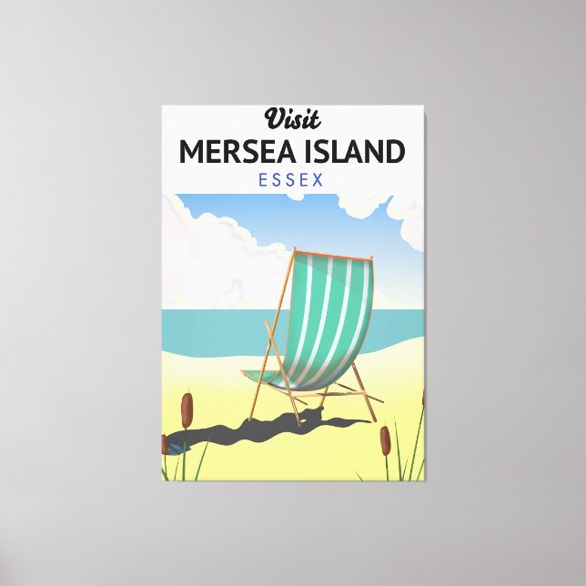 Mersia island Essex travel poster Canvas Print (Front)