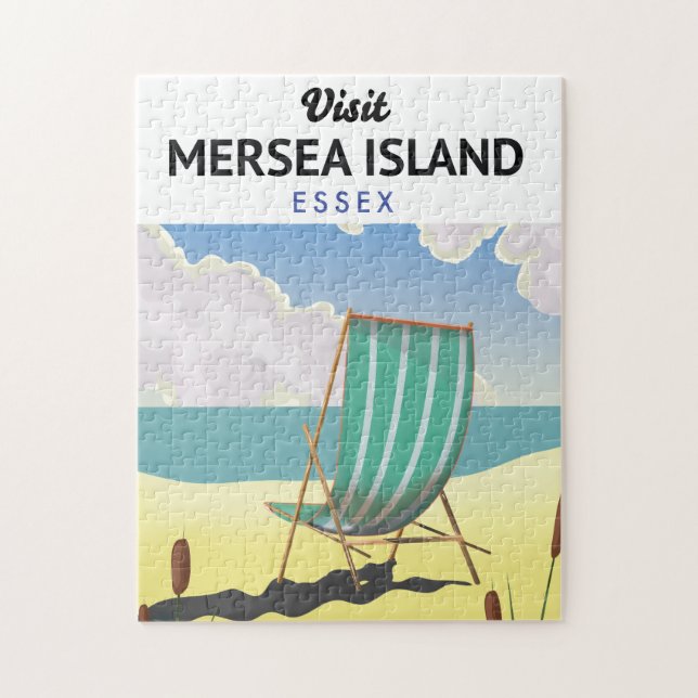 Mersia island Essex travel poster Jigsaw Puzzle (Vertical)