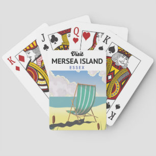 Mersia island Essex travel poster Playing Cards