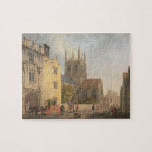 Merton College, Oxford, 1771 (oil on canvas) Jigsaw Puzzle