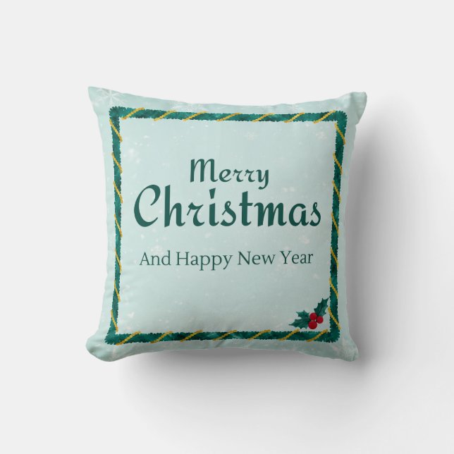 Mery Christmas and happy new year Cushion (Front)