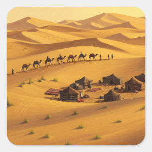 Merzouga Morocco Travel Square Sticker
