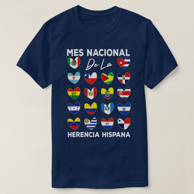 Mes Nacional De La Herencia Hispana Hispanic Herit T-Shirt (Design Front)