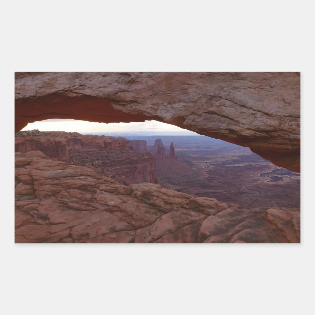 Mesa Arch from Canyonlands National Park Rectangular Sticker (Front)