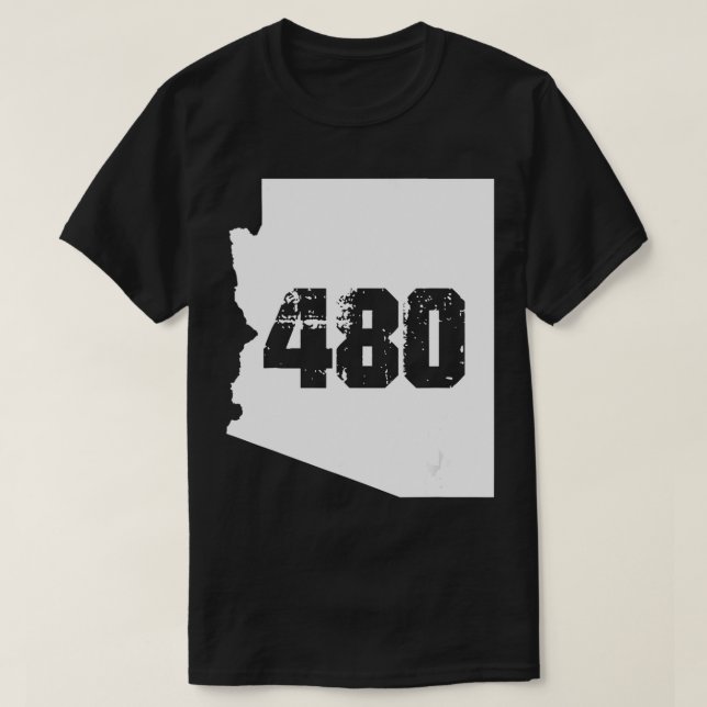 Mesa Arizona 480 Area Code  T-Shirt (Design Front)