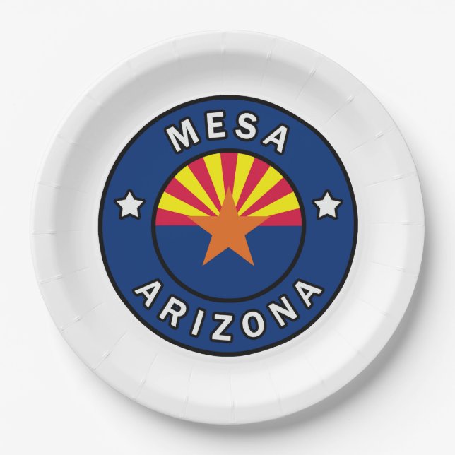 Mesa Arizona Paper Plate (Front)