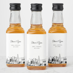 Mesa Arizona Party Favour Welcome Gift Custom Liquor Bottle Label