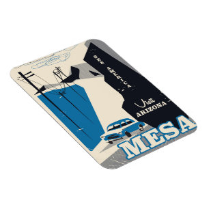 Mesa Arizona vintage style travel poster Magnet