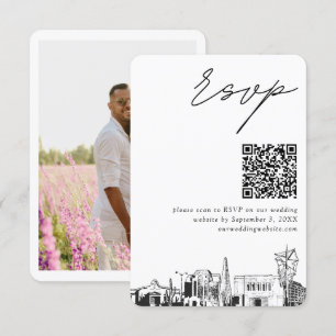 Mesa Arizona Wedding RSVP QR Code Small Enclosure Card
