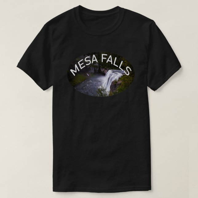 Mesa Falls Island Park Idaho T-Shirt (Design Front)