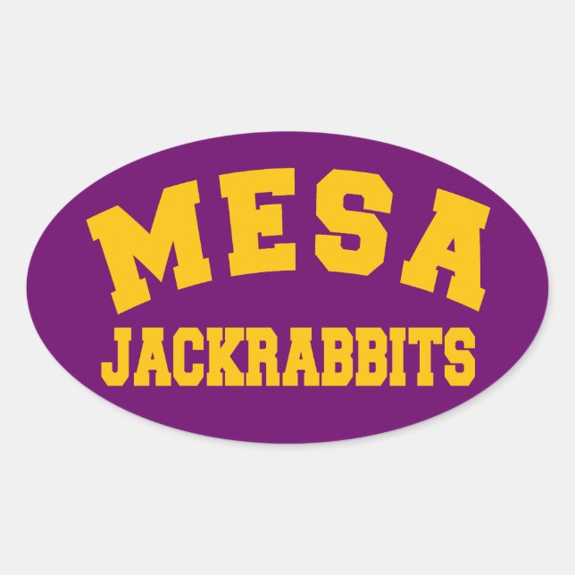 Mesa Jackrabbits Oval Sticker (Front)