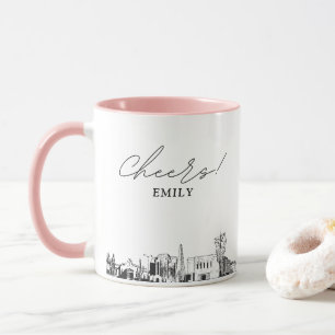 Mesa Skyline Personalised Wedding Coffee Mug