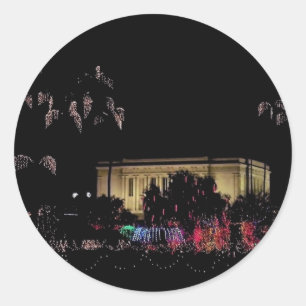 Mesa temple christmas light sticker