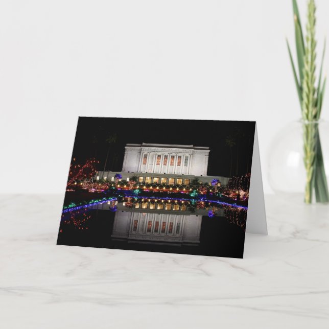 Mesa Temple lights Holiday Card (Front)