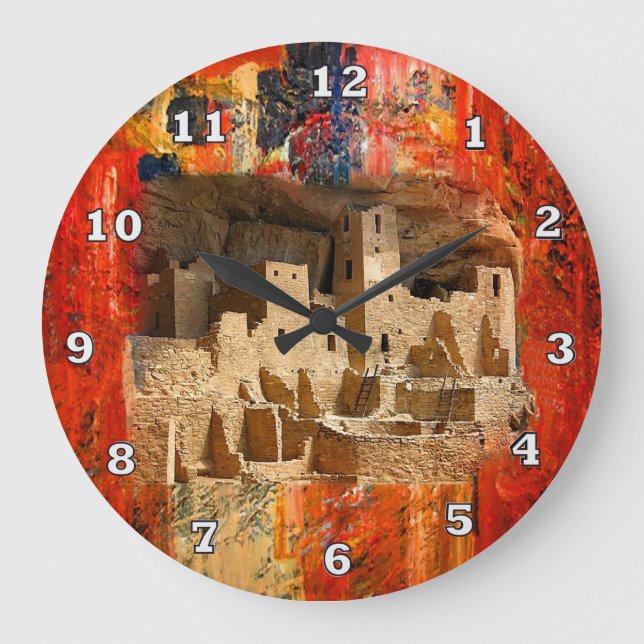 Mesa Verde Adobe Cliffs Southwestern Clock (Front)