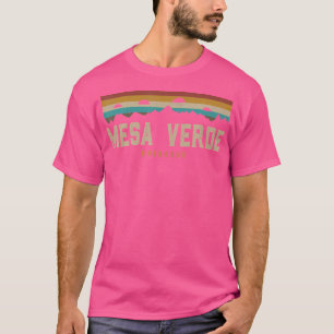Mesa Verde Mountains Colorado Hiking Outdoors Retr T-Shirt
