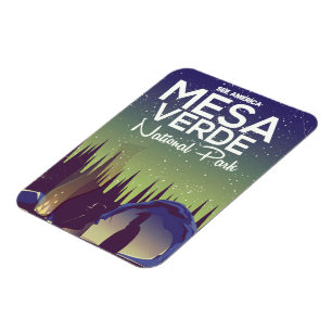Mesa Verde National Park Camping travel poster Magnet